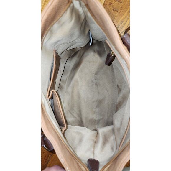 JOSE HESS The Danbury Mint Large Handbag Purse Caramel Tote Bag w/Shoulder Strap - Picture 11 of 16